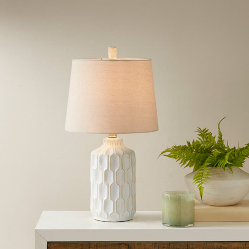 Beige Contour Ceramic Table Lamp