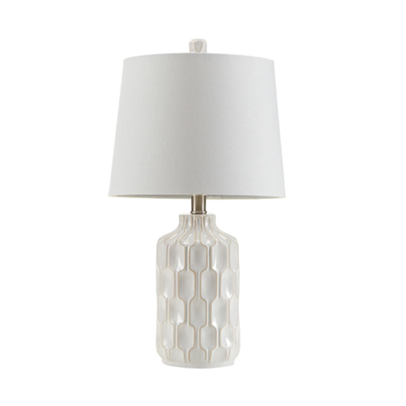 Beige Contour Ceramic Table Lamp - image 1