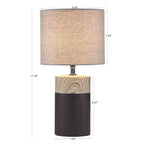 Black Table Lamp With Textured Ceramic Base  - image 7