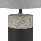 Black Table Lamp With Textured Ceramic Base  - image 5
