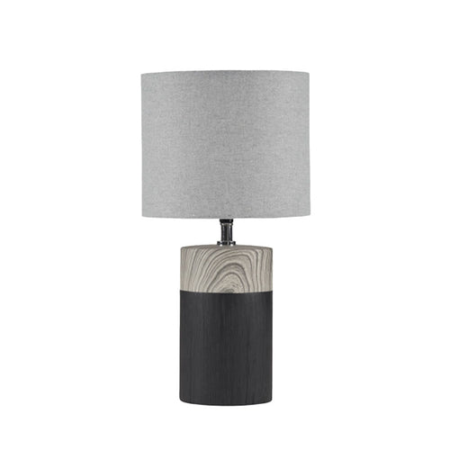 Black Table Lamp With Textured Ceramic Base  - image 1