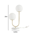 2-light Globe Table Lamp With Metal Base - image 6