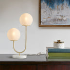 2-light Globe Table Lamp With Metal Base - image 4