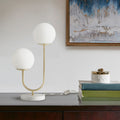 2-light Globe Table Lamp With Metal Base - W6.25" x D11.50" x H20" - image 0