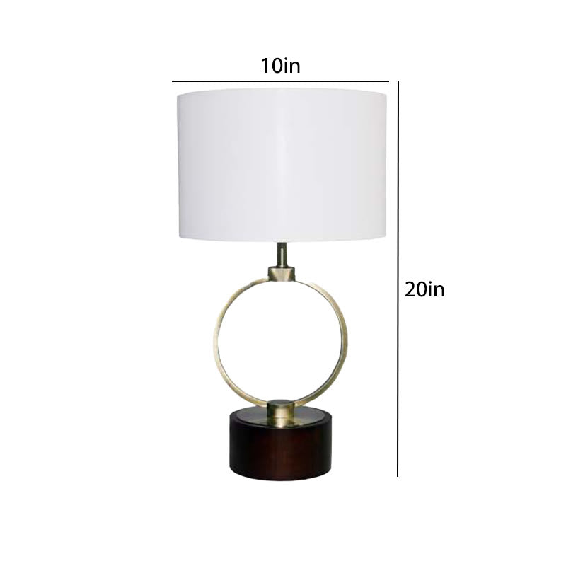 Romantic Bedside Warm Lamp With Metal Base