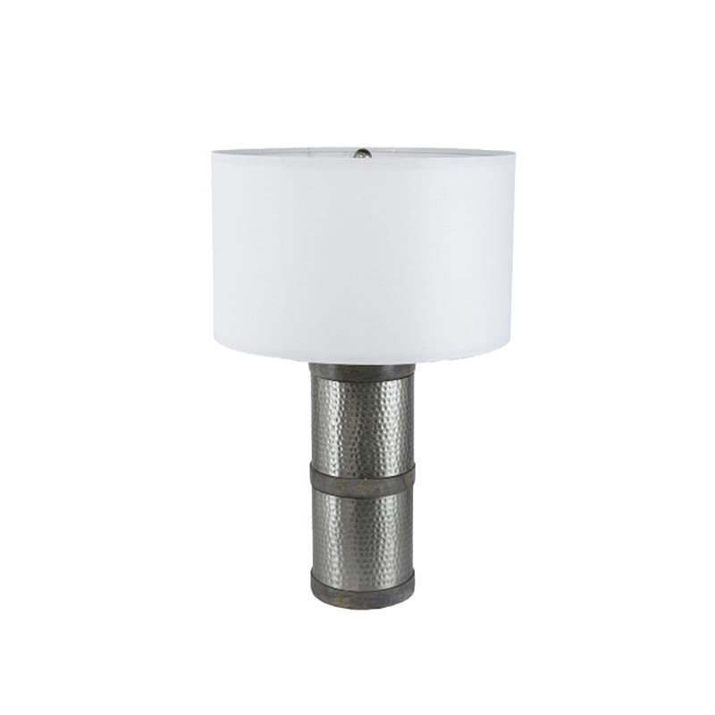 Sliver Hammered Iron Table Lamp - image 1