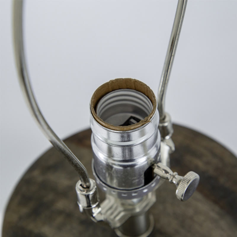 Sliver Hammered Iron Table Lamp