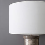 Sliver Hammered Iron Table Lamp - image 7