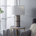 Sliver Hammered Iron Table Lamp - W16" x D16" x H24.40" - image 0