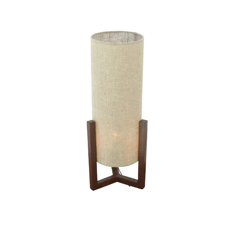 Modern Bedroom Lamp With Walnut Wood Base