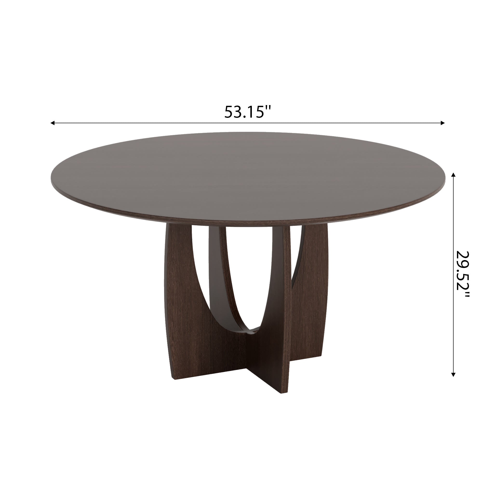 Round Wood Dining Table With Cross Legs