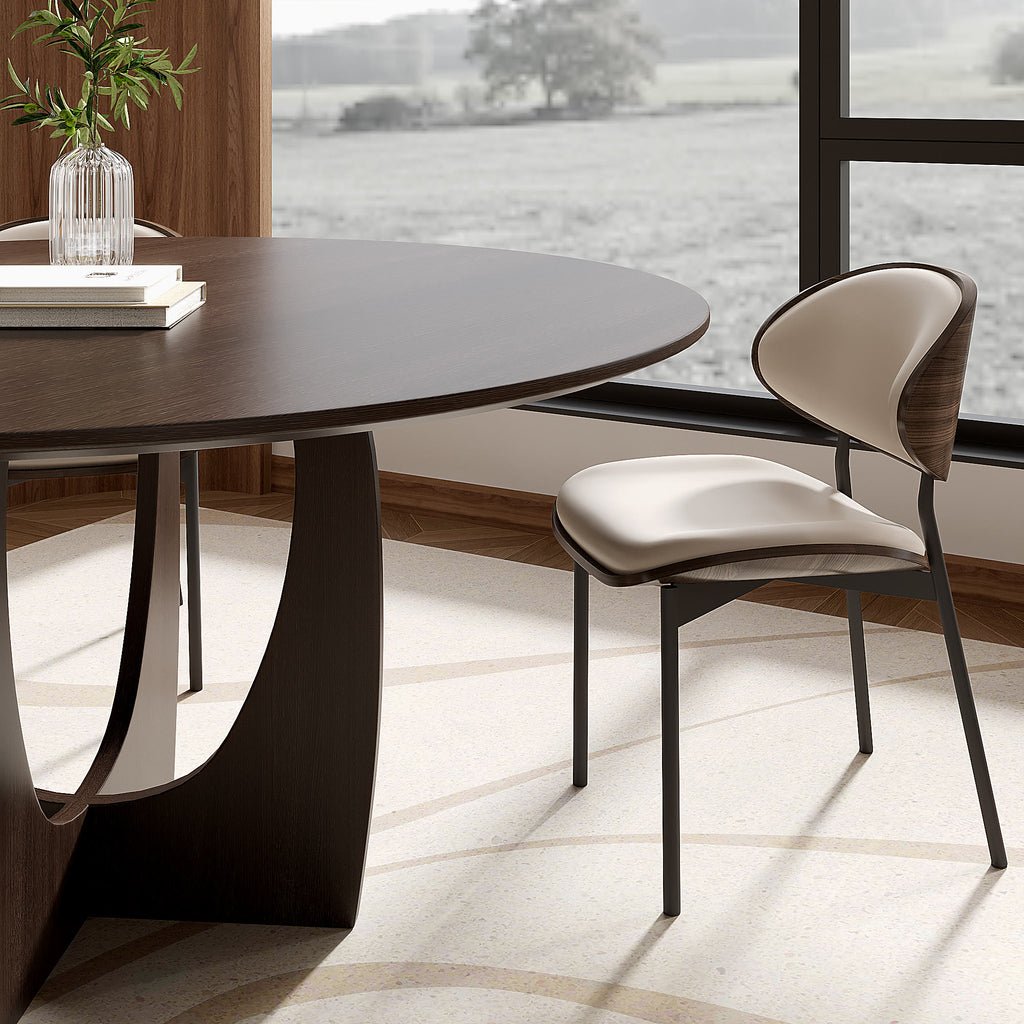 Round Wood Dining Table With Cross Legs