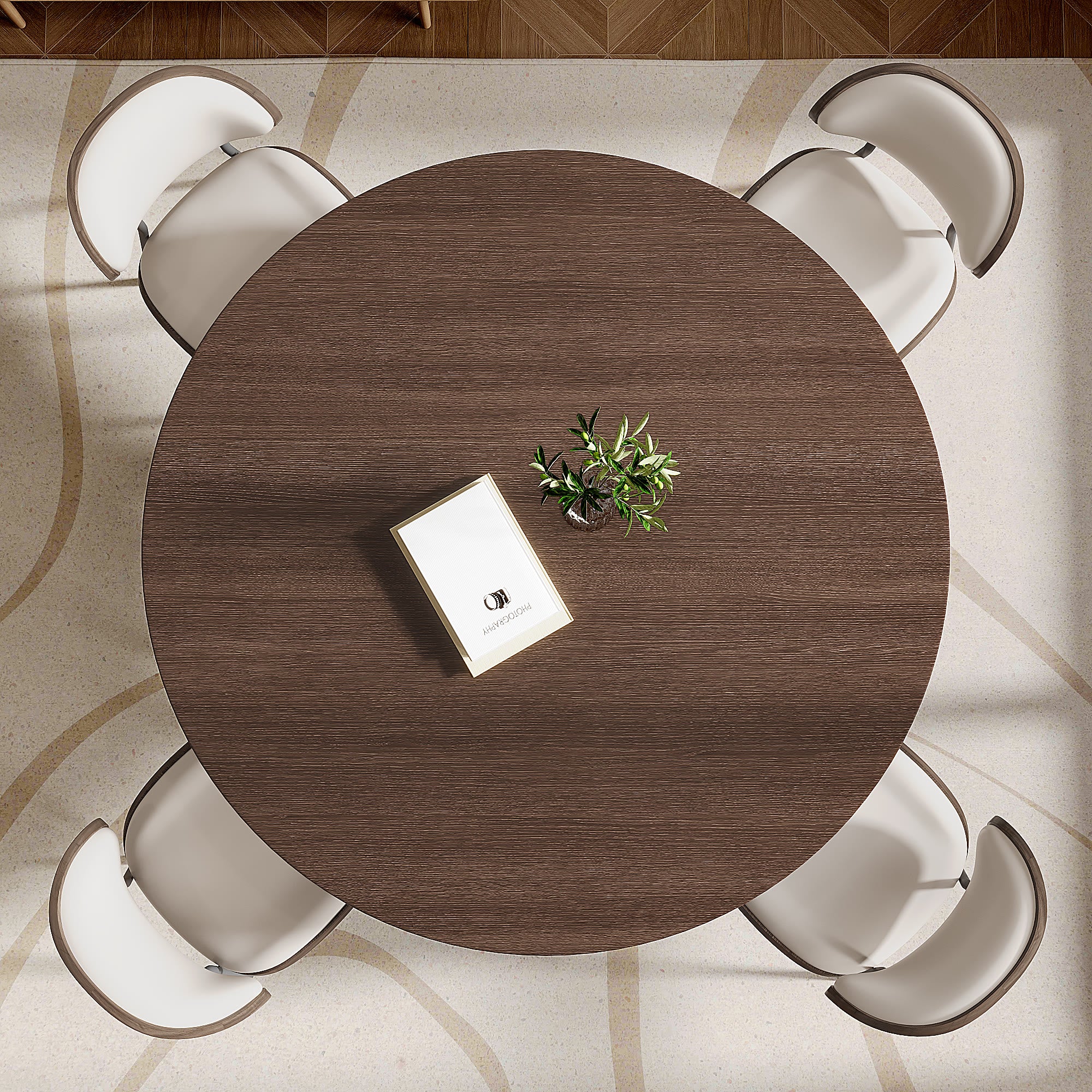 Round Wood Dining Table With Cross Legs