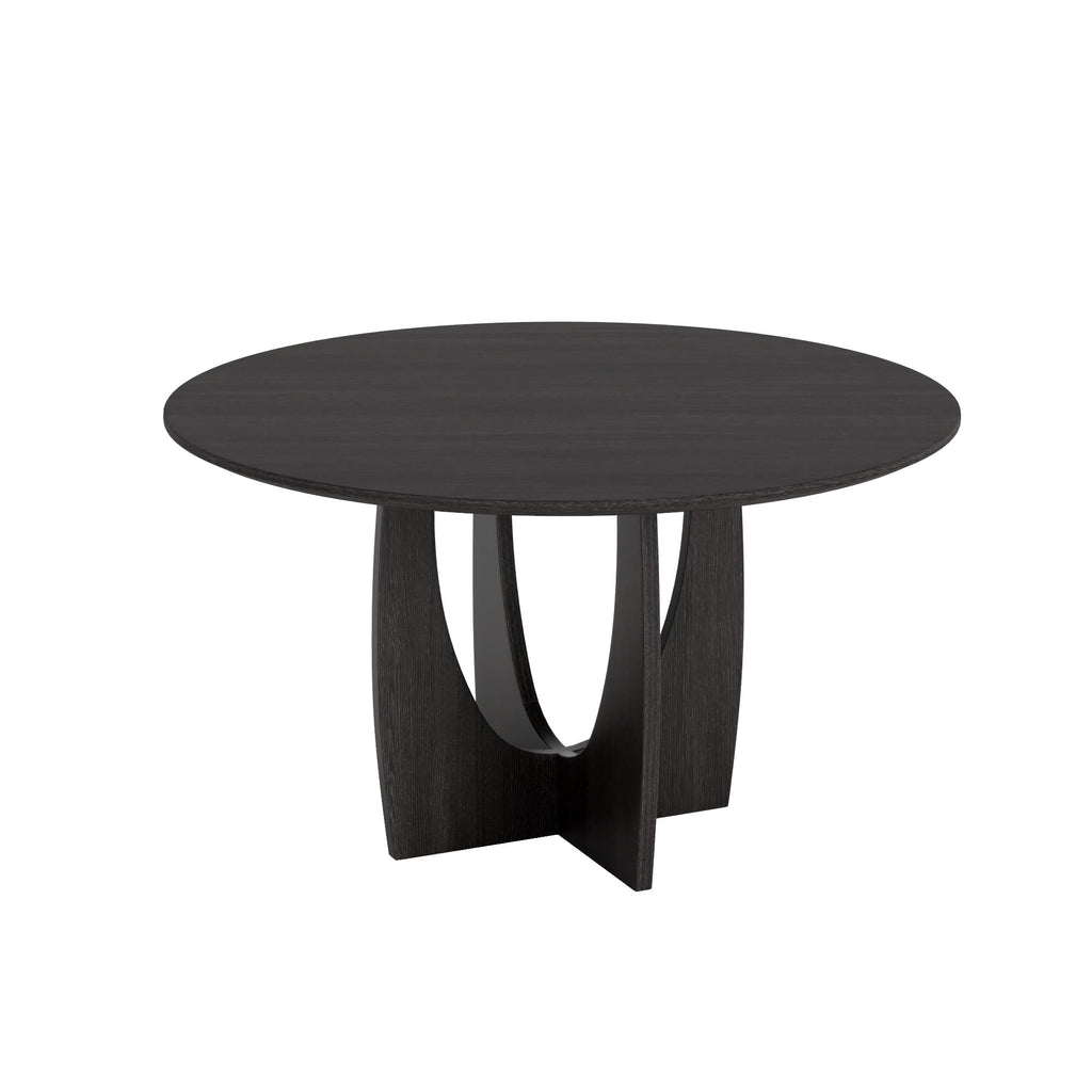 Round Wood Dining Table With Cross Legs