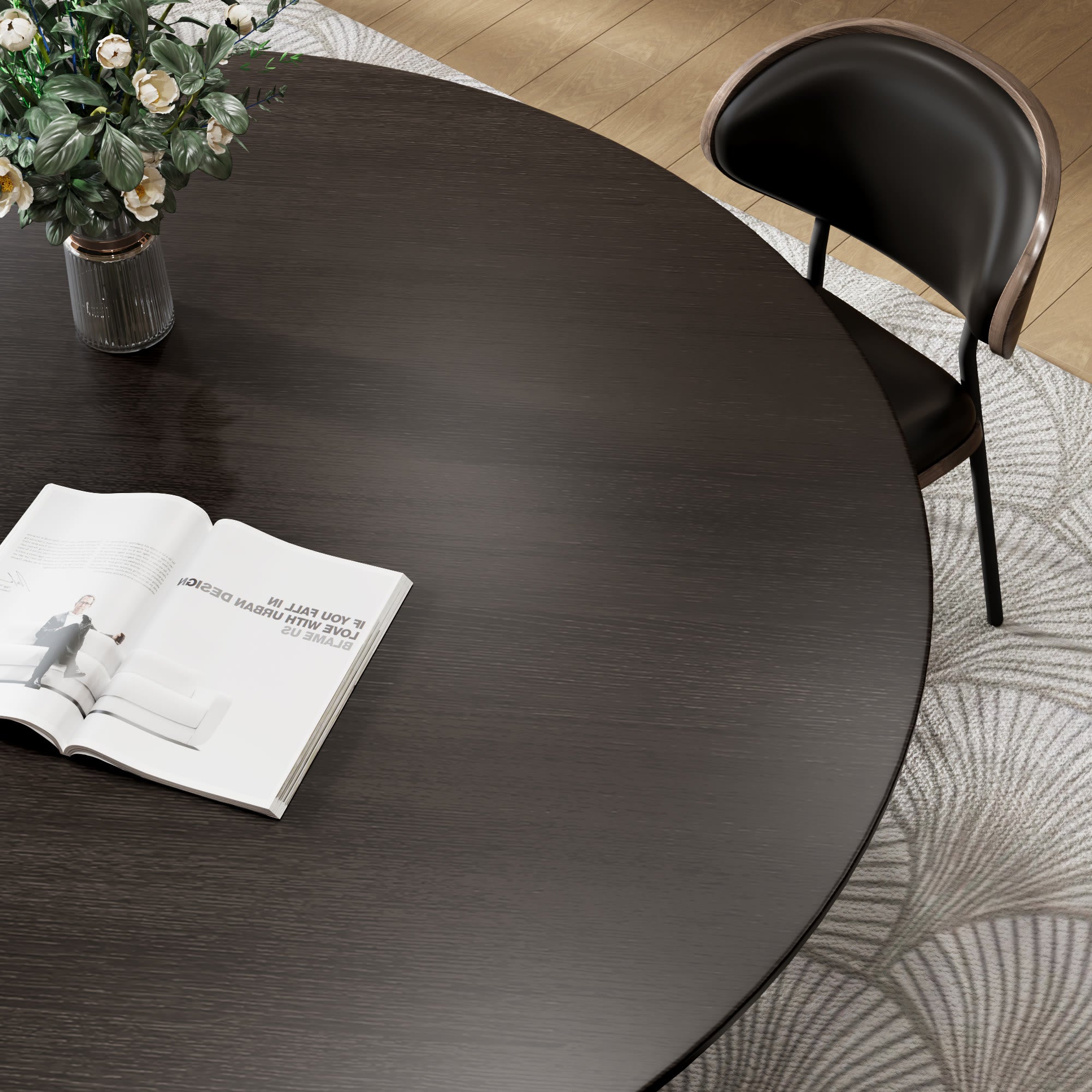 Round Wood Dining Table With Cross Legs