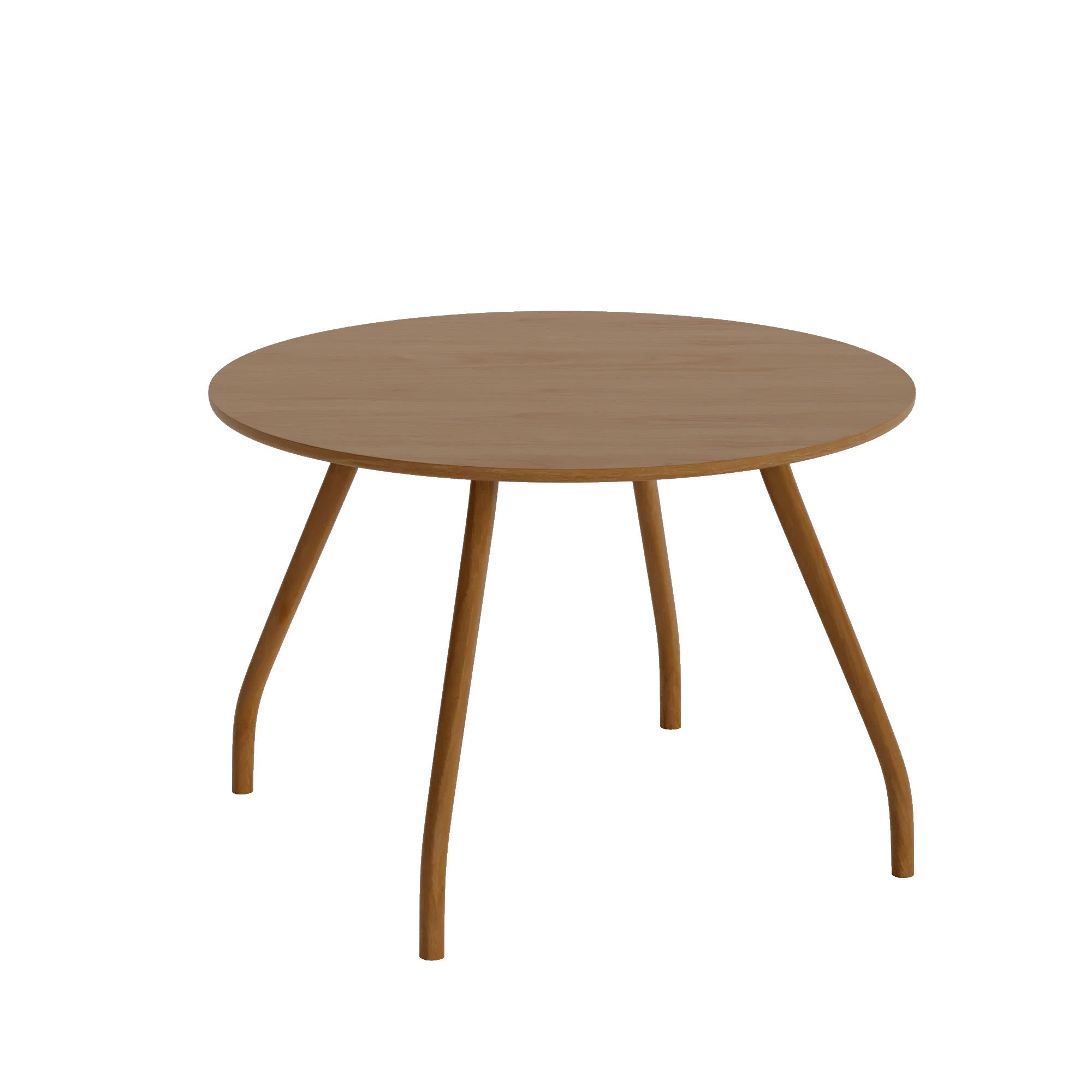 Wood Dining Table With Four Curved Legs