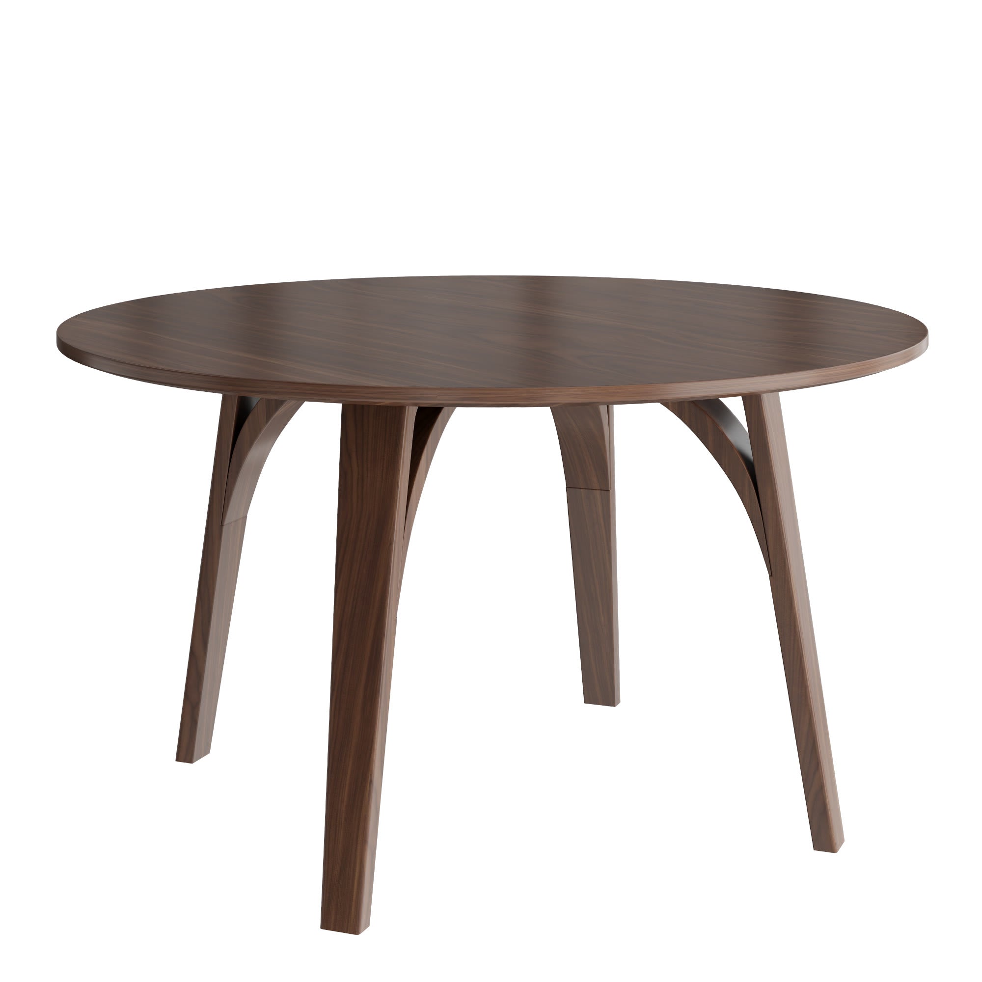 Walnut Wooden Splayed-leg Dining Table