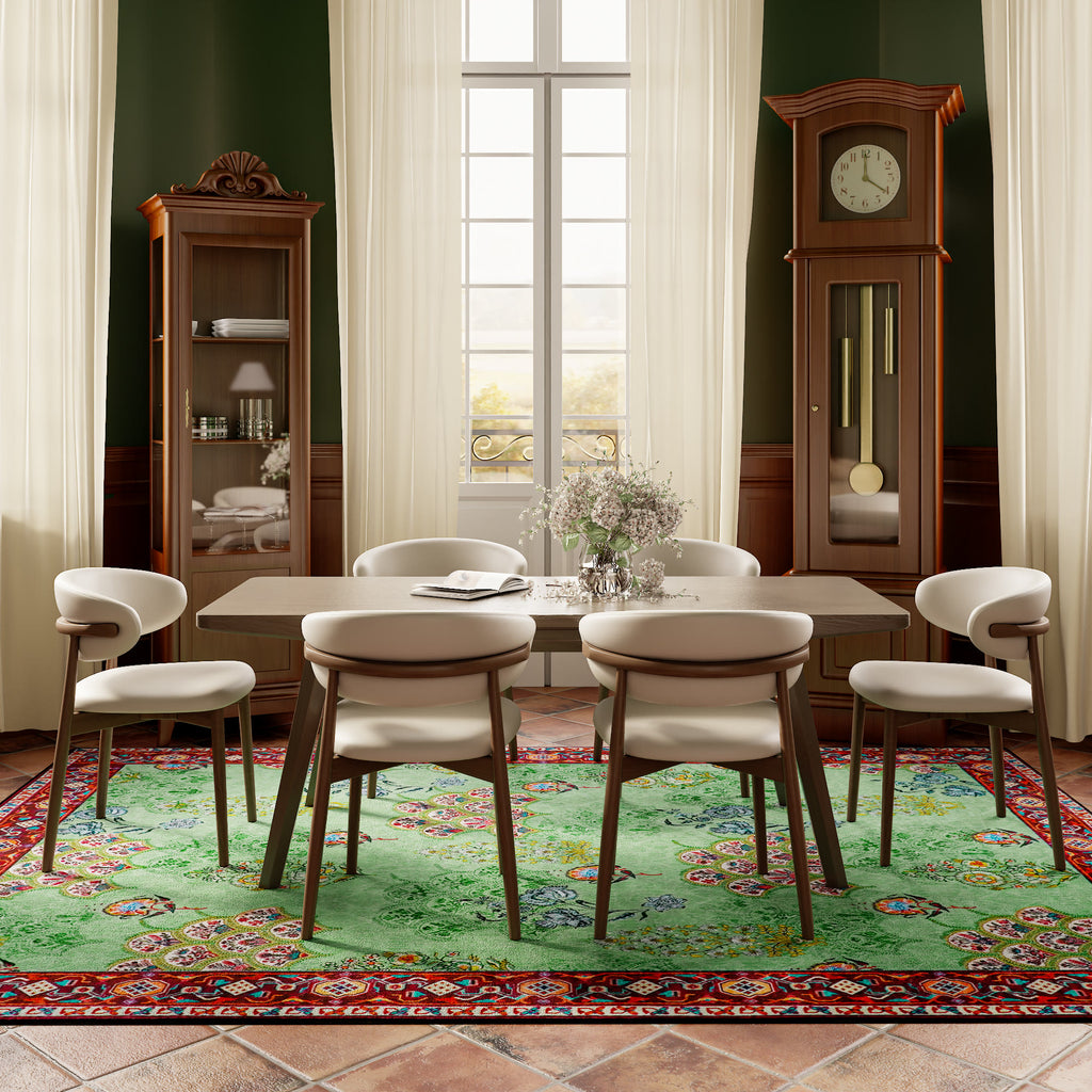 Washable Vintage Floral Anti-slip Area Rug - image 4