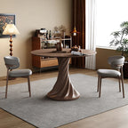 Dark Walnut Colored Spiral-shape Base Dining Table - image 3