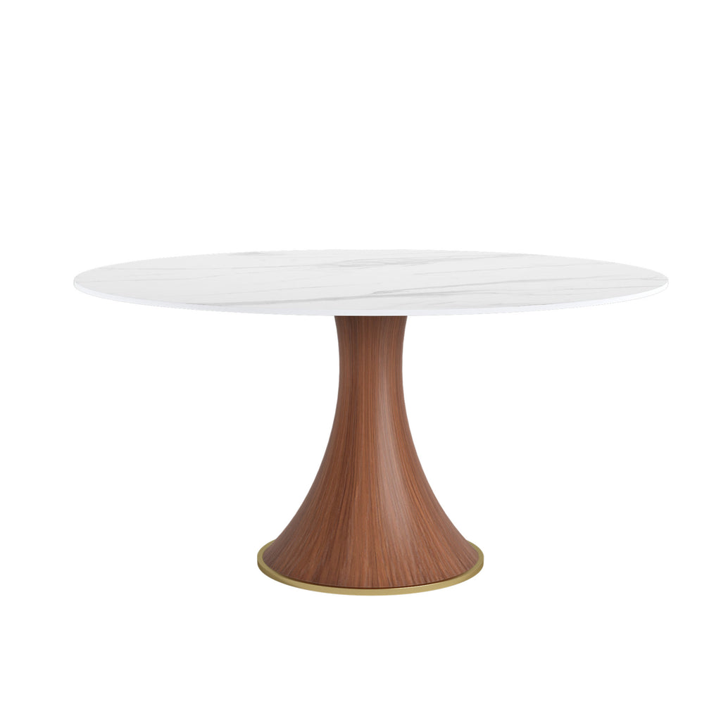 Mid-Century Modern Round Dining Table For 4-8 People - image 1