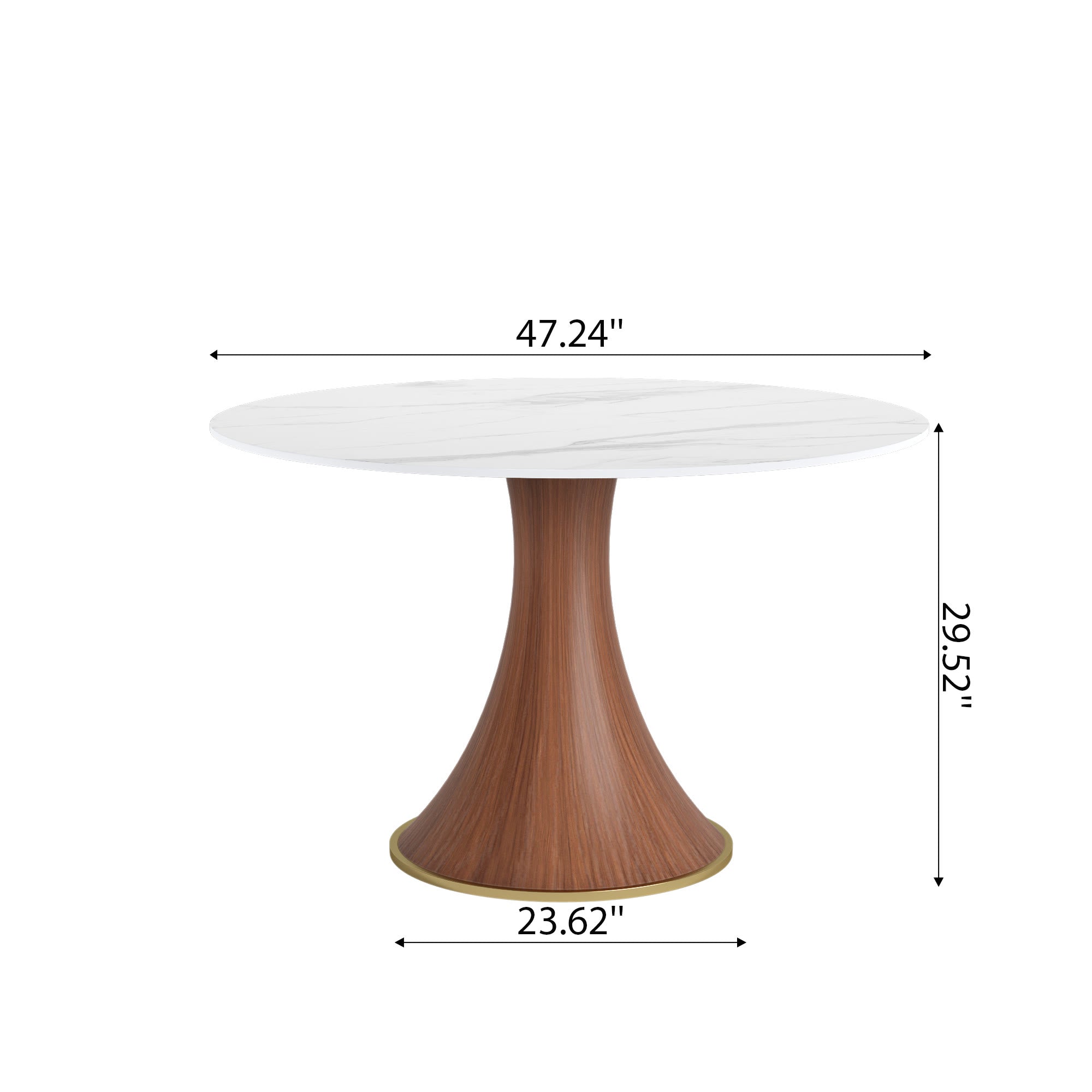 Mid-Century Modern Round Dining Table For 4-8 People - image 13