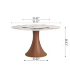 Mid-Century Modern Round Dining Table For 4-8 People - image 21