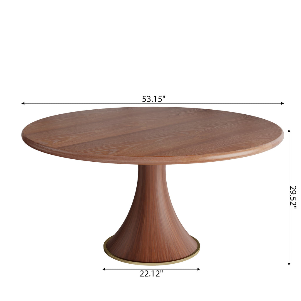 Mid-Century Modern Round Dining Table For 4-8 People
