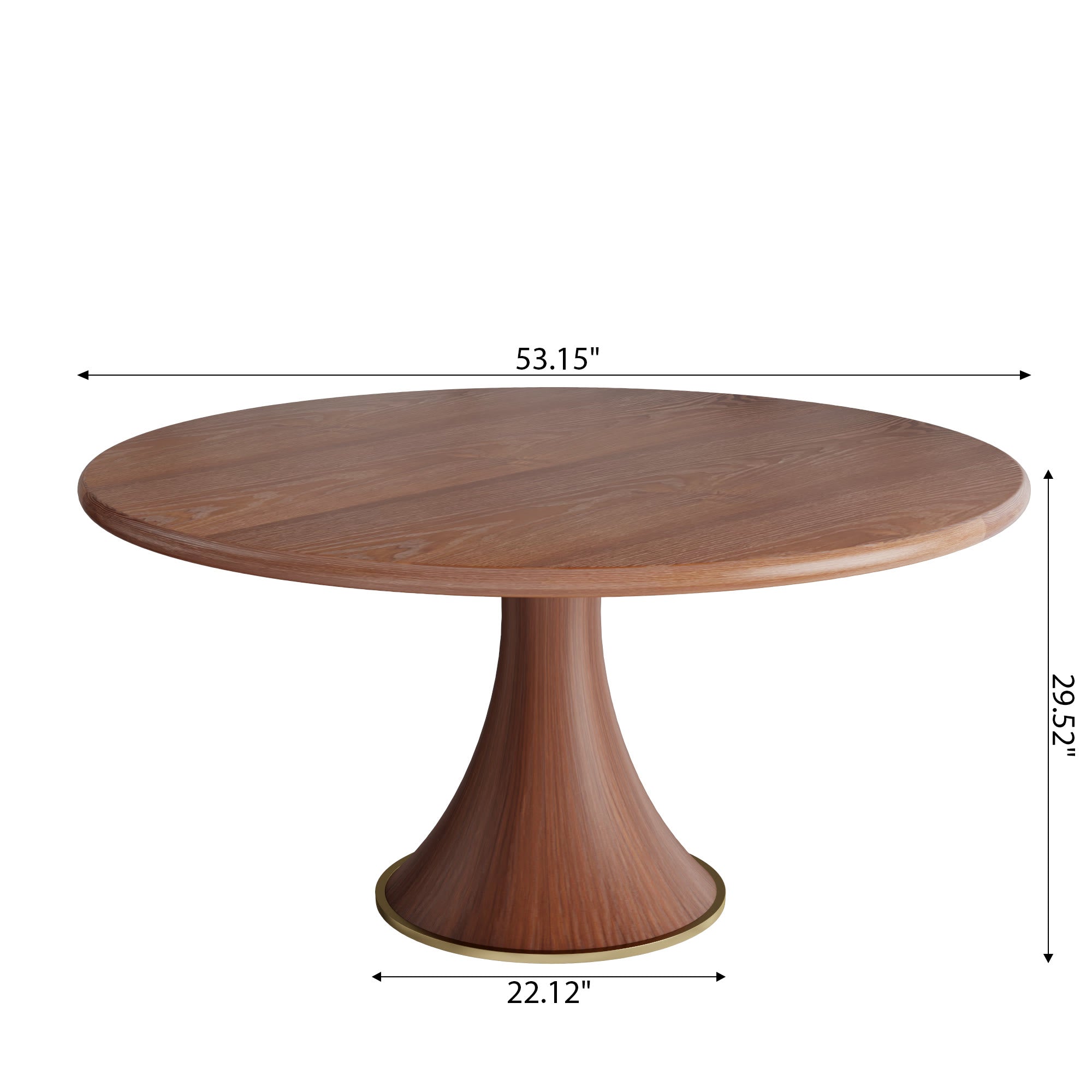 Mid-Century Modern Round Dining Table For 4-8 People