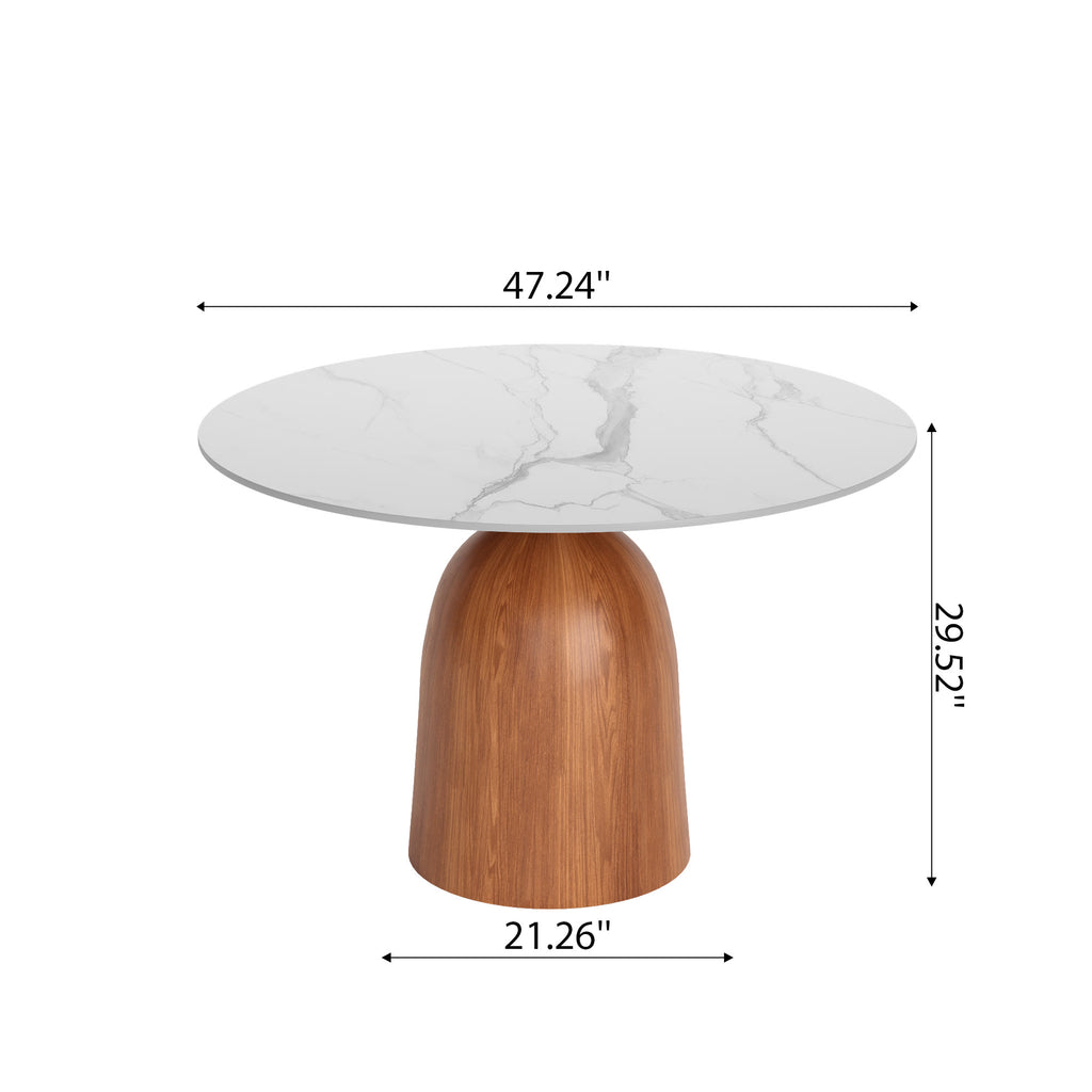 Soluna Round Kitchen Table Mid-Century Style For 4-8 People - image 13