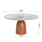 Soluna Round Kitchen Table Mid-Century Style For 4-8 People - image 18