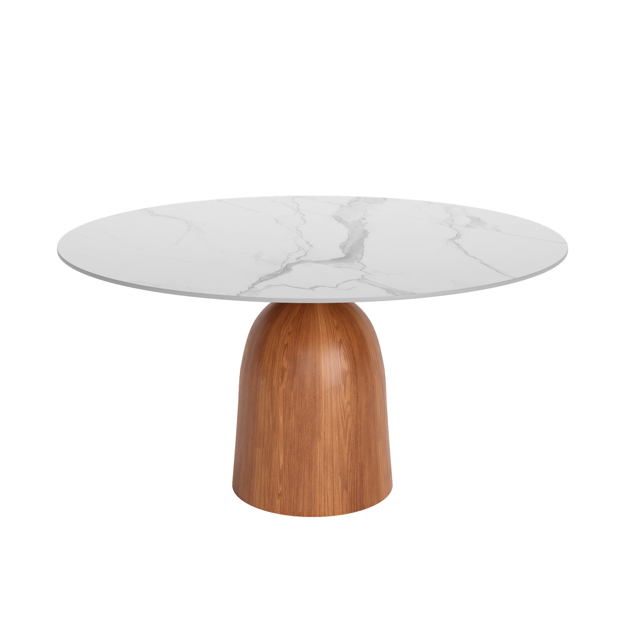 Round Kitchen Table Mid-Century Style For 4-8 People