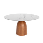 Round Kitchen Table Mid-Century Style For 4-8 People - image 1