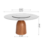Round Kitchen Table Mid-Century Style For 4-8 People - image 18