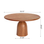 Round Kitchen Table Mid-Century Style For 4-8 People - image 23