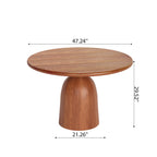 Round Kitchen Table Mid-Century Style For 4-8 People - image 22