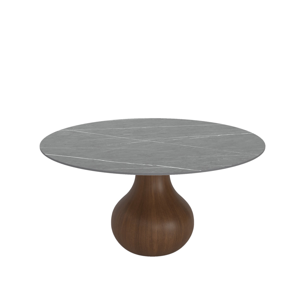 Luxury Gray Mid-Century Space-Saving Round Kitchen Table For 4/6/8 - image 9
