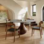 Luxury Gray Mid-Century Space-Saving Round Kitchen Table For 4/6/8 - image 10