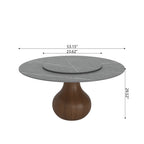 Luxury Gray Mid-Century Space-Saving Round Kitchen Table For 4/6/8 - image 18