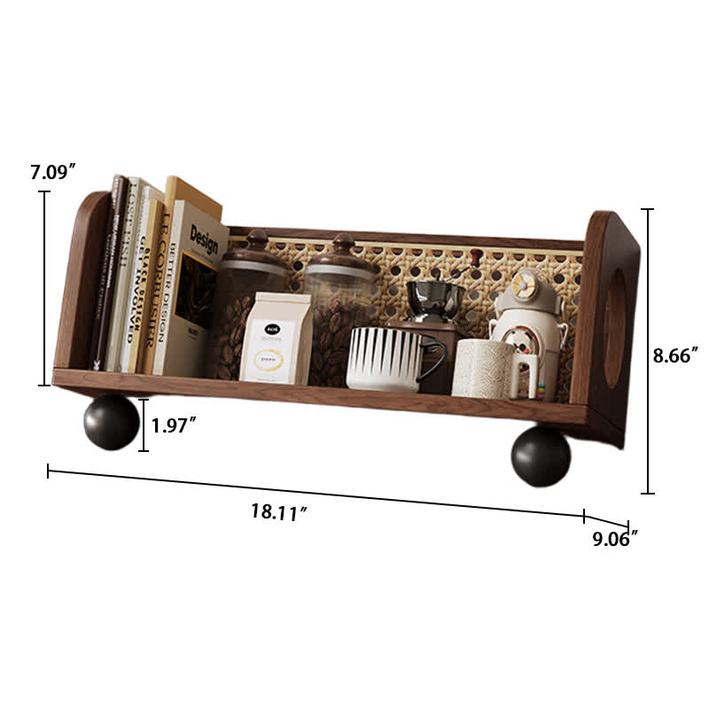 Retro Style Solid Wood Desktop Storage Rack - image 15
