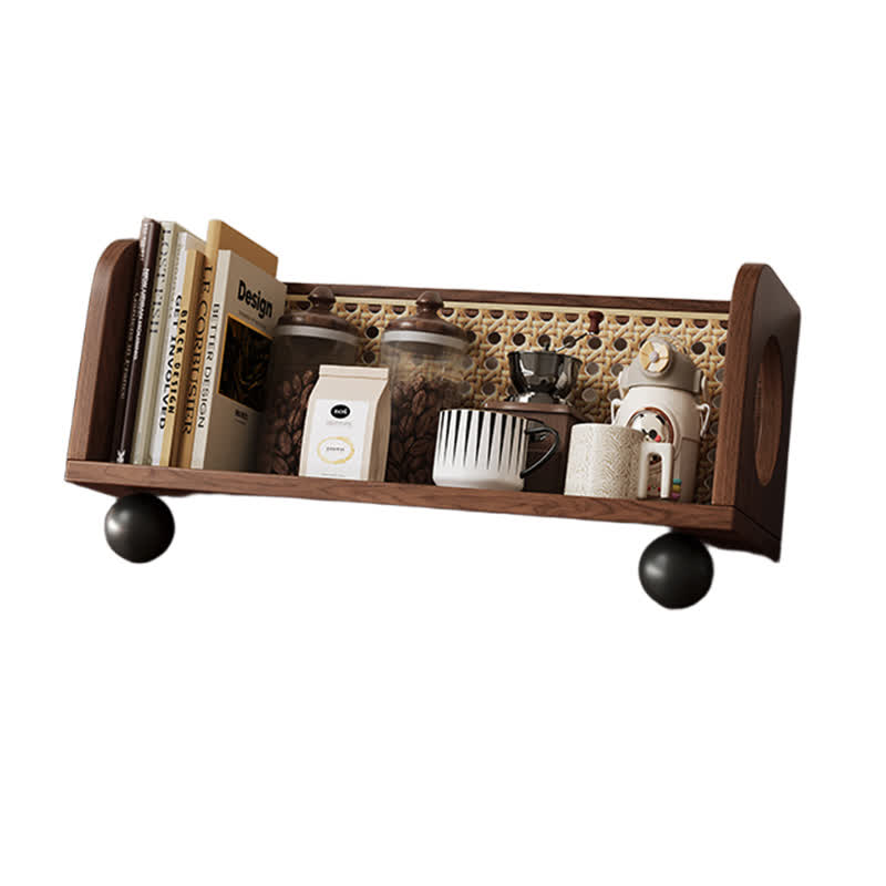 Retro Style Solid Wood Desktop Storage Rack - image 1