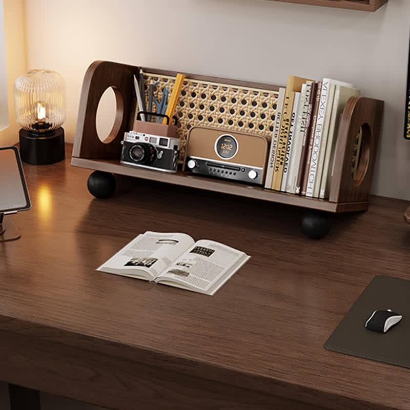 Retro Style Solid Wood Desktop Storage Rack - image 8