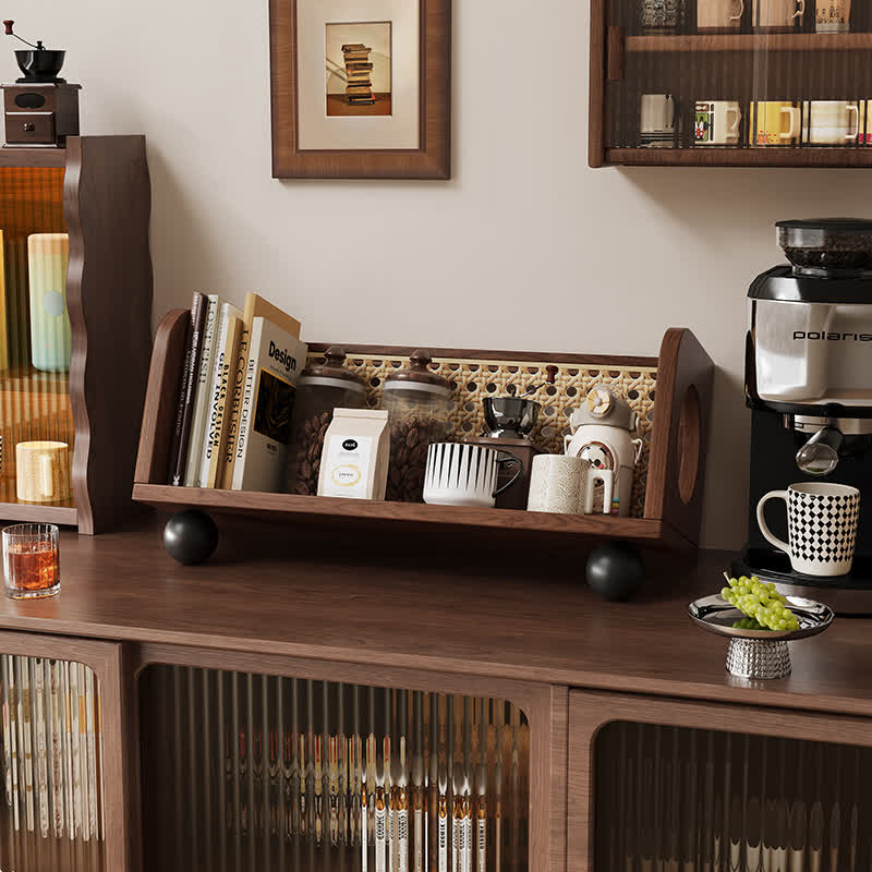 Retro Style Solid Wood Desktop Storage Rack - image 7