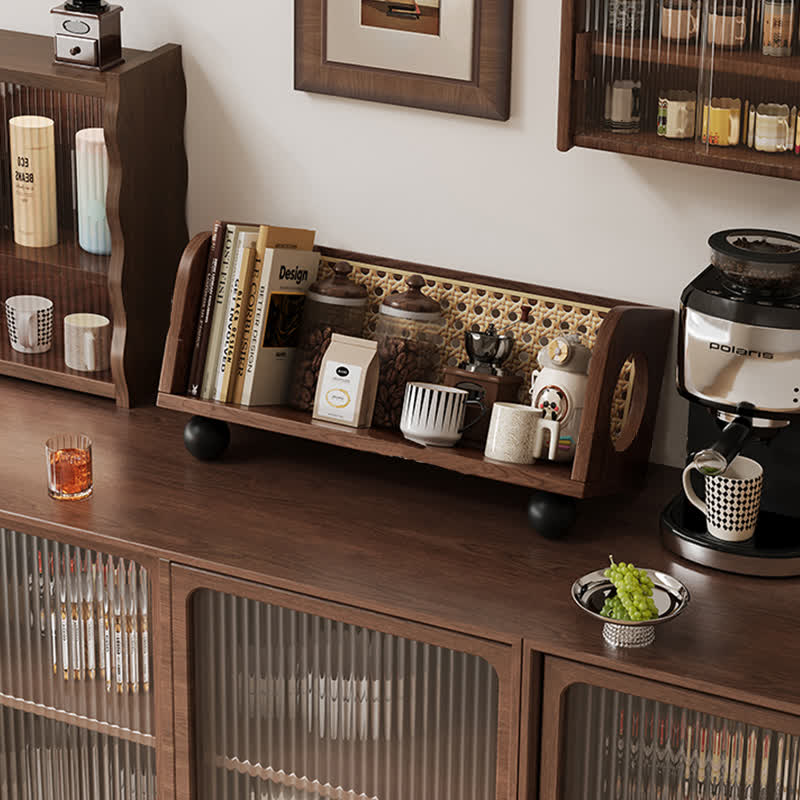 Retro Style Solid Wood Desktop Storage Rack - image 5