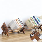 Solid Wood Carved Desktop Bookshelf - image 6