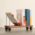 Wooden Metal Book Stand Bookshelf - Brown - image 2