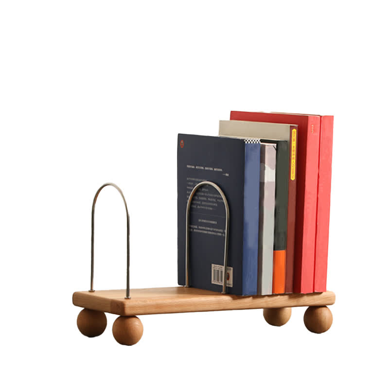 Wooden Metal Book Stand Bookshelf - image 1