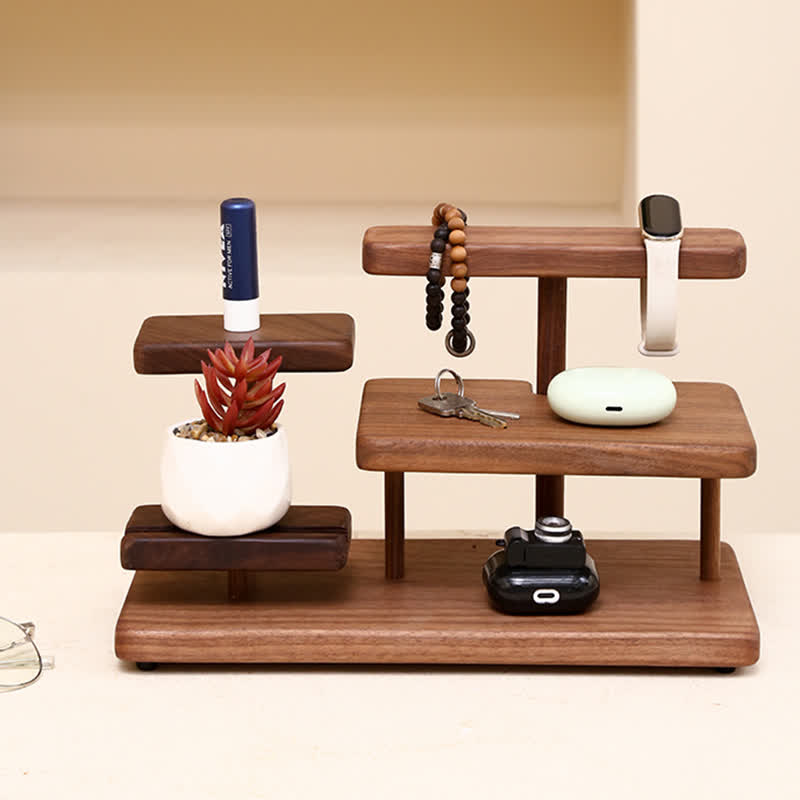Wooden Multi-layer Desktop Shelf - Brown - image 0
