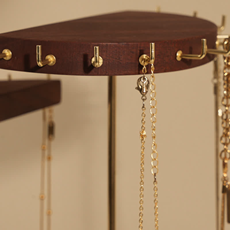 Black Walnut Wood Rotating Jewelry Stand - image 9