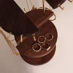 Black Walnut Wood Rotating Jewelry Stand - image 8