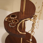 Black Walnut Wood Rotating Jewelry Stand - image 6